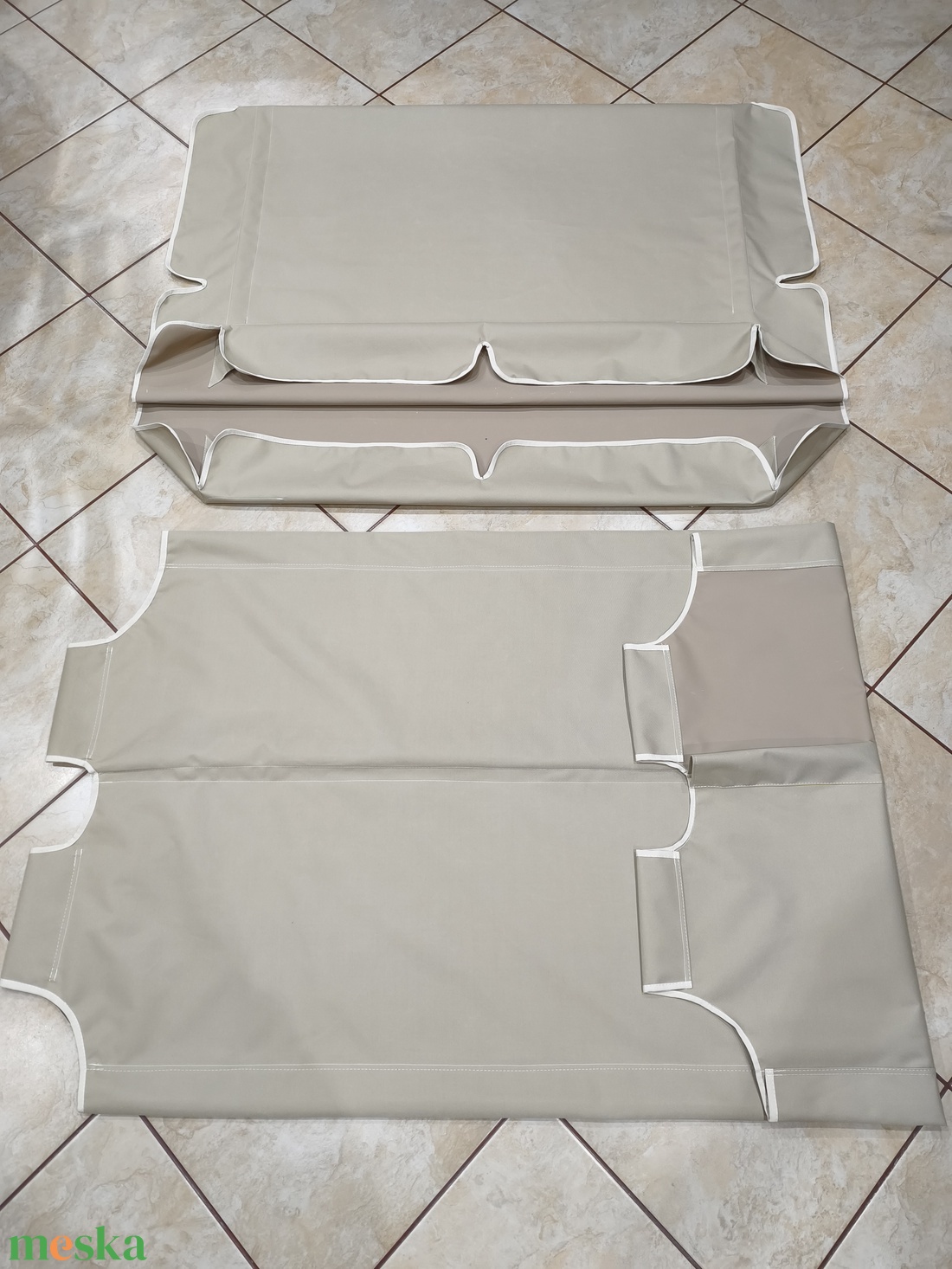 Hintaágy huzat szettben, ülőrész árnyékolóval - otthon & életmód - ház & kert - kerti bútor - Meska.hu