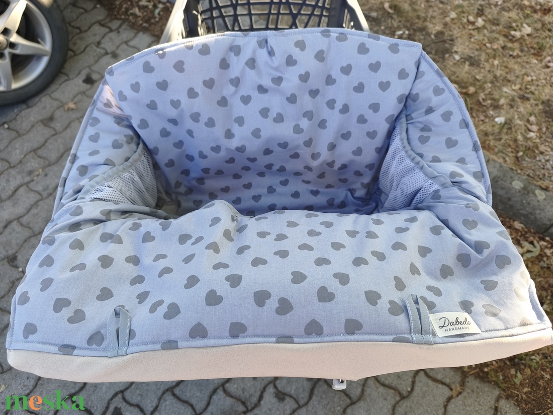 Bevásárlókocsi huzat tároló zsákkal, teljesen bélelt - baba - mama - utazási kellékek - bevásárlókocsi huzat - Meska.hu