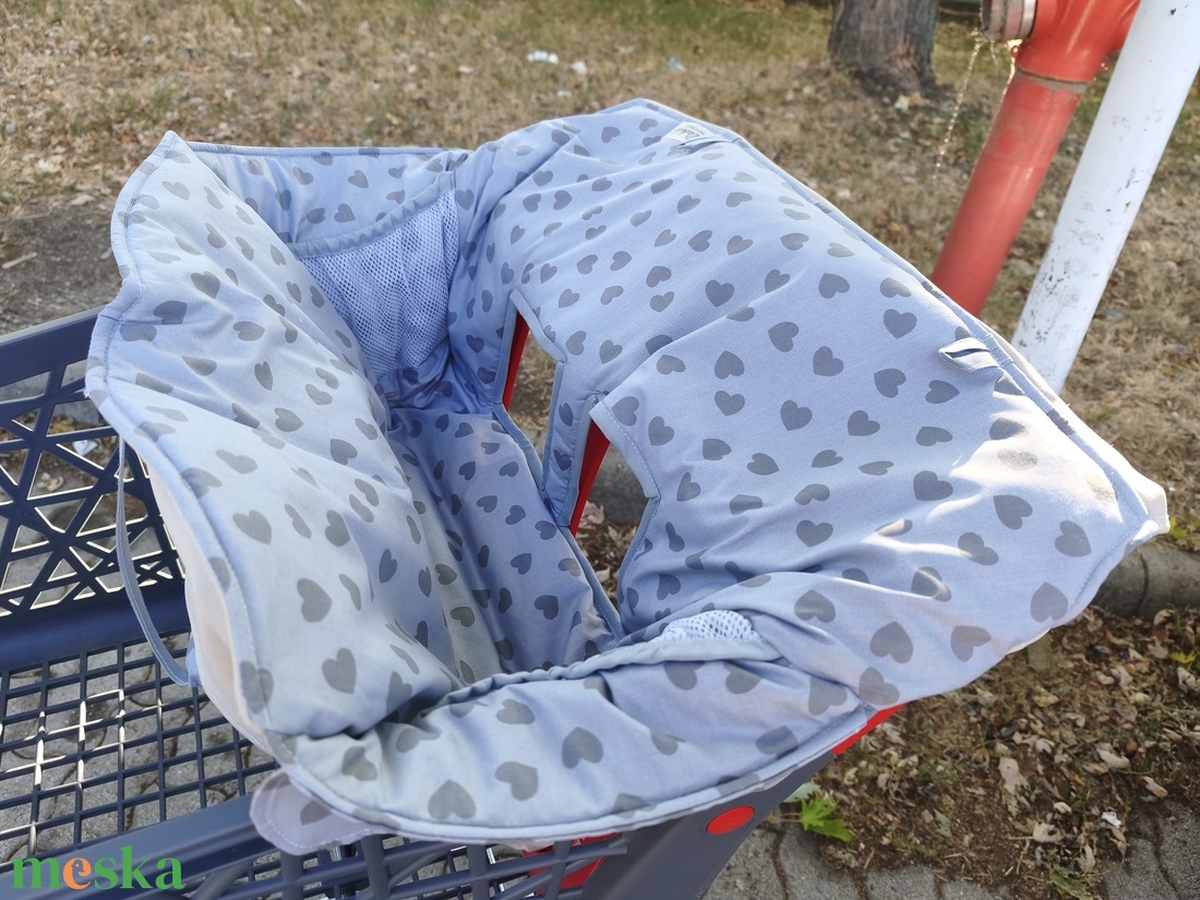 Bevásárlókocsi huzat tároló zsákkal, teljesen bélelt - baba - mama - utazási kellékek - bevásárlókocsi huzat - Meska.hu