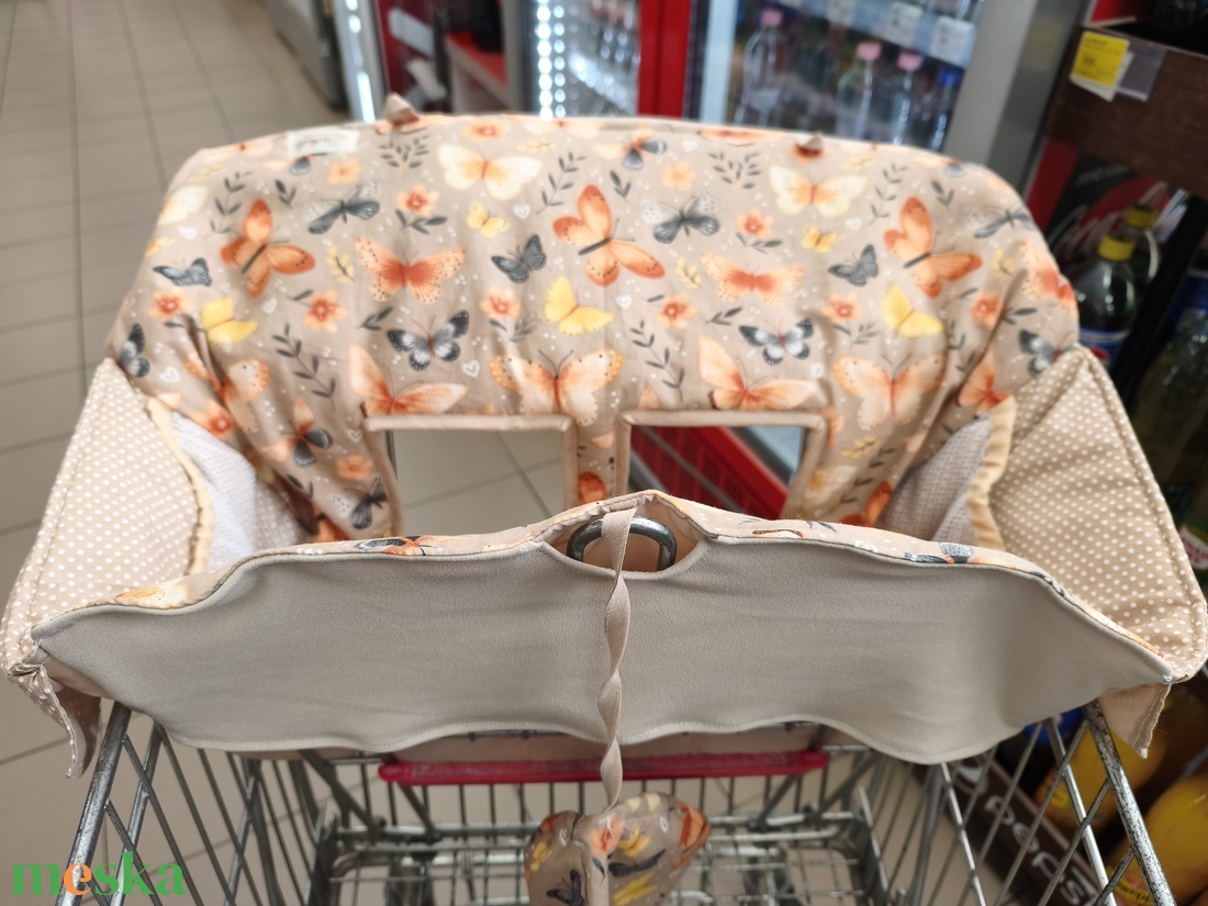 Bevásárlókocsi huzat, teljesen bélelt - baba - mama - utazási kellékek - bevásárlókocsi huzat - Meska.hu