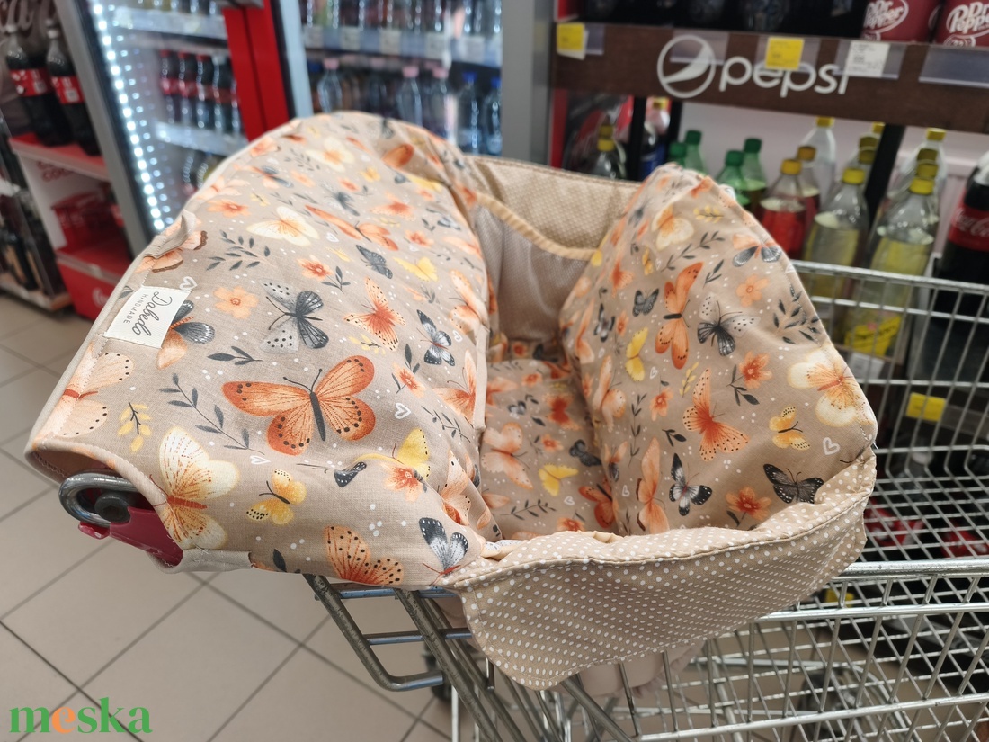 Bevásárlókocsi huzat, teljesen bélelt - baba - mama - utazási kellékek - bevásárlókocsi huzat - Meska.hu