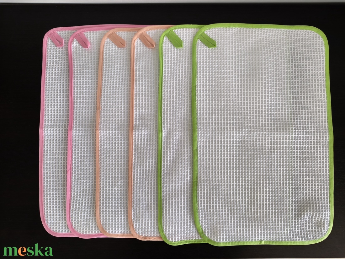 Waffle darázsszövet konyharuha szett - otthon & életmód - konyhafelszerelés, tálalás - konyhai textil - konyharuha & törlőkendő - Meska.hu