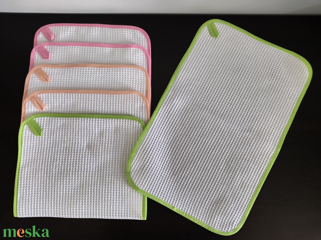Waffle darázsszövet konyharuha szett - otthon & életmód - konyhafelszerelés, tálalás - konyhai textil - konyharuha & törlőkendő - Meska.hu