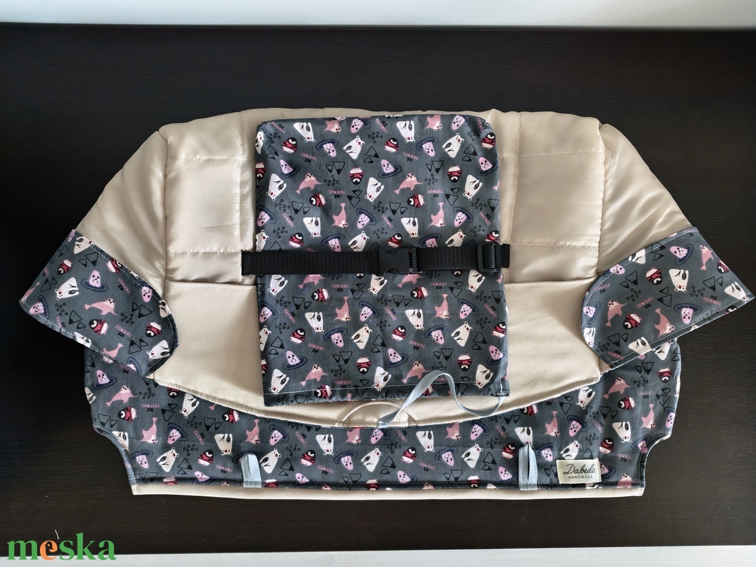 Bevásárlókocsi huzat tároló zsákkal, teljesen bélelt - baba - mama - utazási kellékek - bevásárlókocsi huzat - Meska.hu
