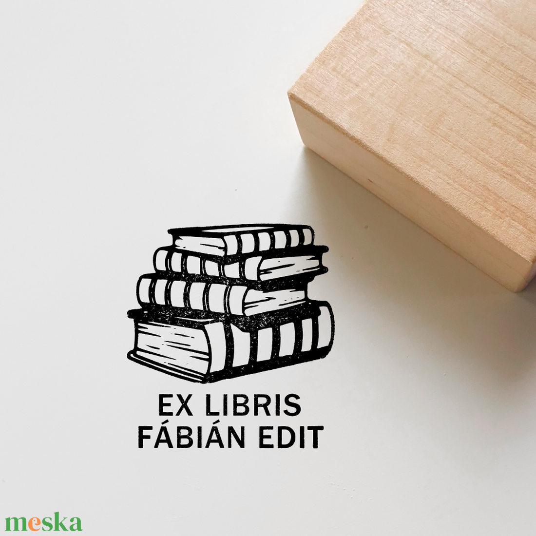 Ex libris pecsét, személyre szabható bélyegző, könyv nyomda - Könyvkupac - könyv & zene - ex libris pecsét - Meska.hu