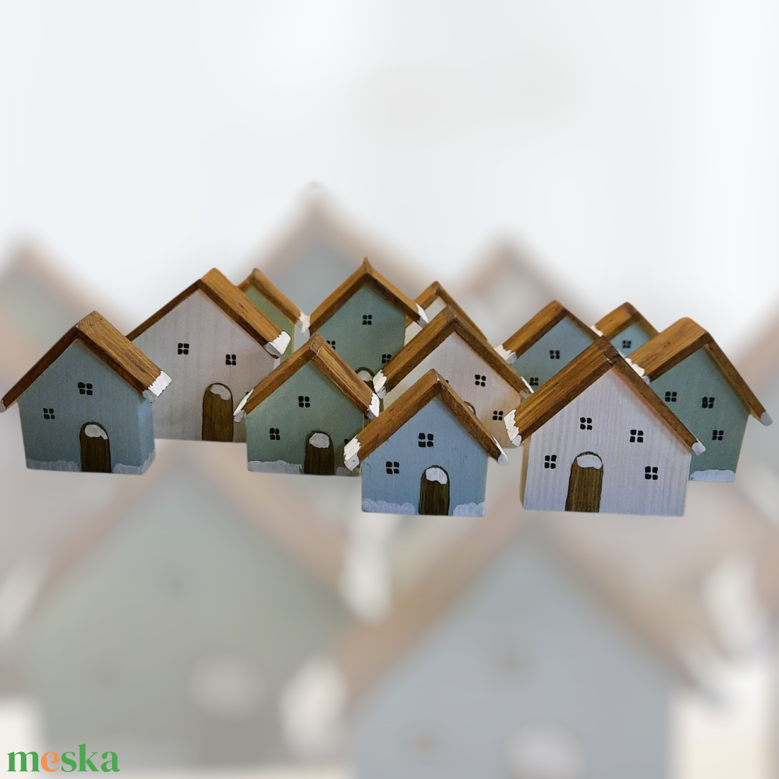 Házikó karácsonyi dekoráció, karácsonyfadísz, 3 db/csomag - karácsony - karácsonyi lakásdekoráció - karácsonyfadíszek - Meska.hu