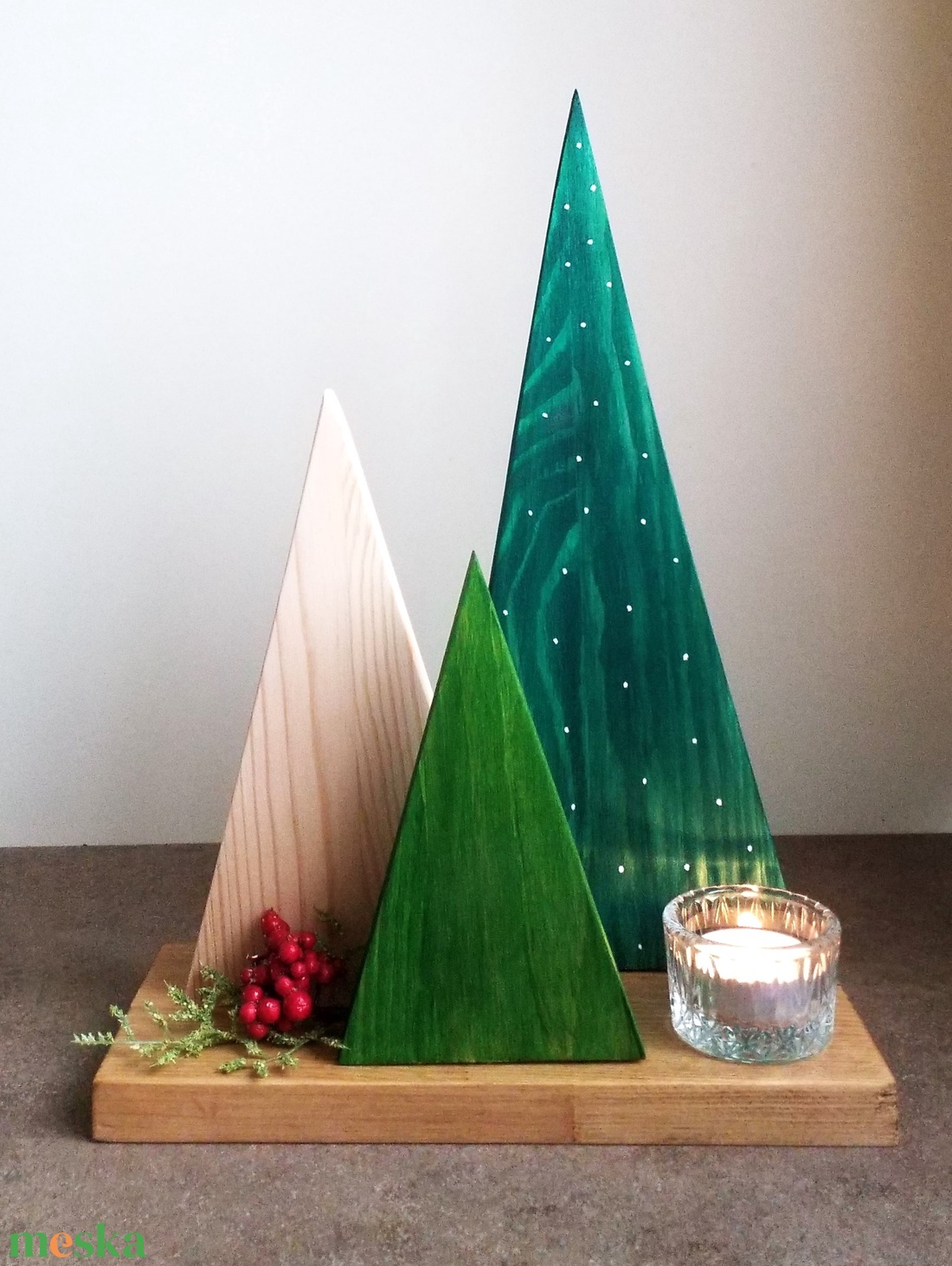 Karácsonyi erdő - karácsony - karácsonyi lakásdekoráció - karácsonyi lakásdíszek - Meska.hu