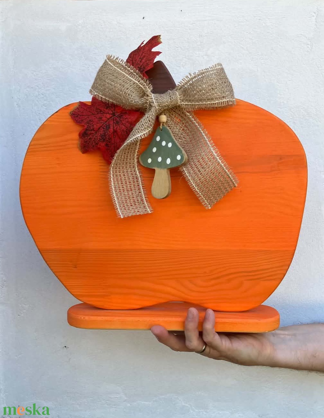 Őszi és Halloween tök dekoráció fából - otthon & életmód - dekoráció - halloween - halloweeni tök - Meska.hu