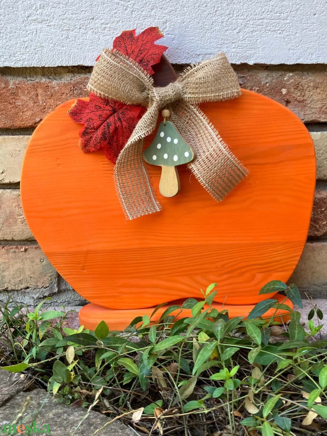 Őszi és Halloween tök dekoráció fából (2 db) - otthon & életmód - dekoráció - halloween - halloweeni tök - Meska.hu
