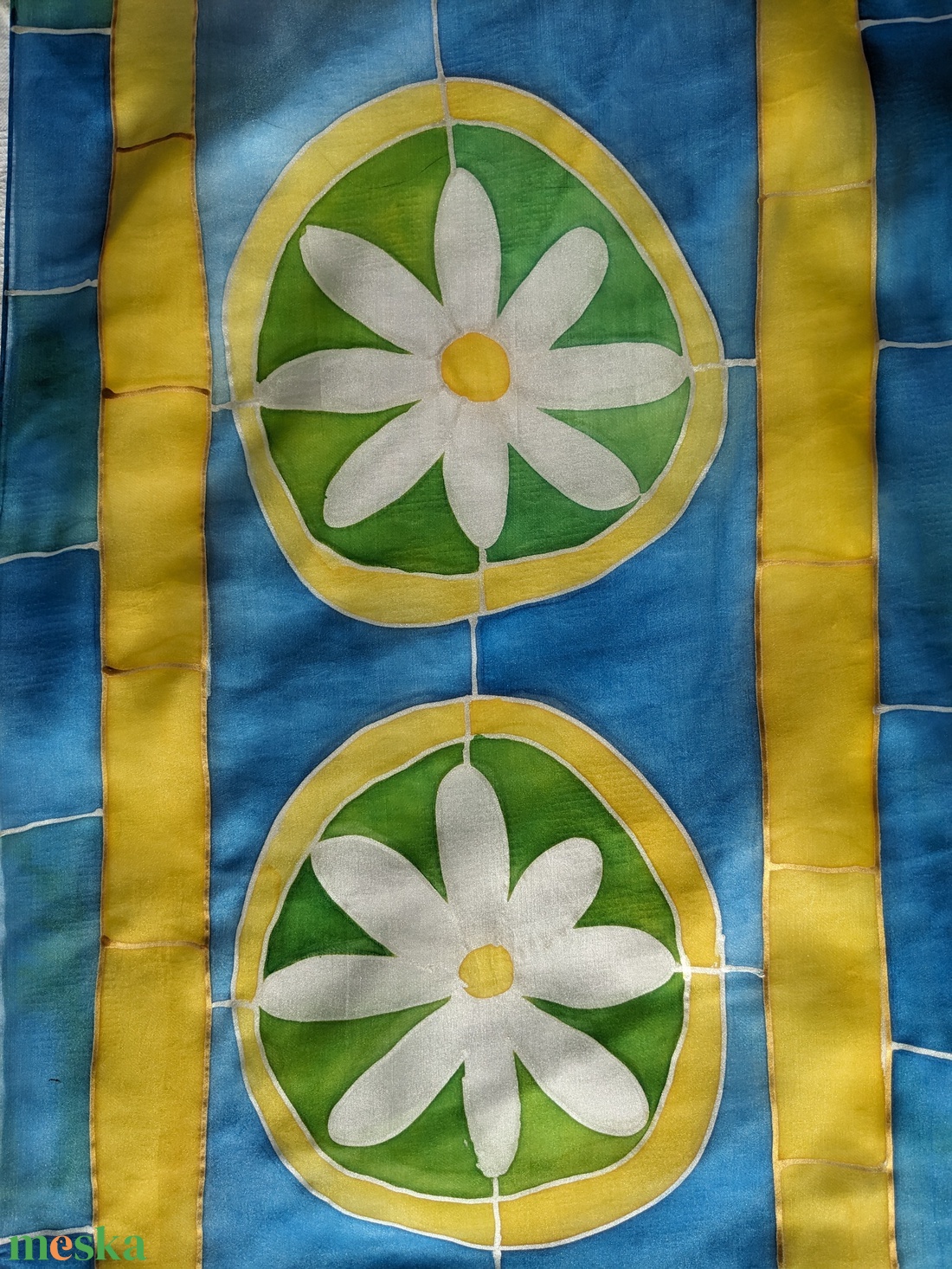 Kézzel festett selyemkendő, selyemsál - Mezopotamia ornamentika - ruha & divat - sál, sapka, kendő - sál - Meska.hu Kézzel festett selyemkendő, selyemsál - Mezopotamia ornamentika - ruha & divat - sál, sapka, kendő - sál - Meska.hu