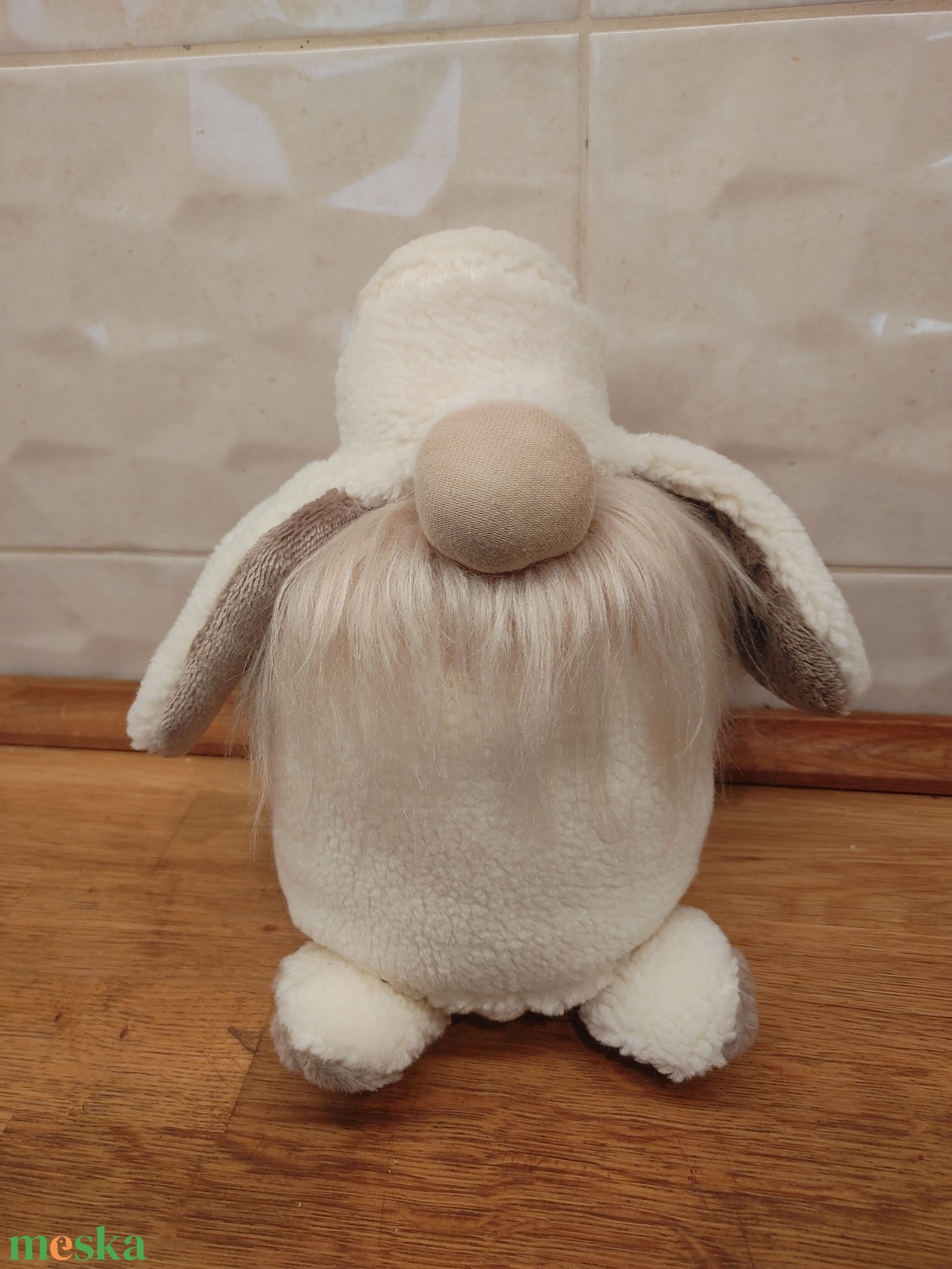 Lógófül húsvéti nyúl manó fehér - otthon & életmód - dekoráció - manók - Meska.hu