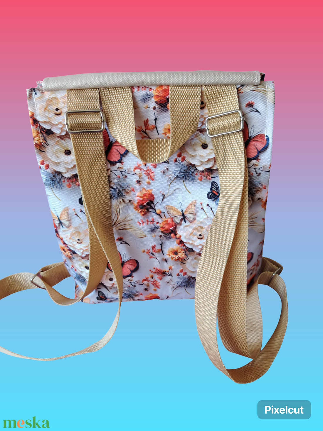 Betty hátizsák narancs - táska & tok - hátizsák - hátizsák - Meska.hu