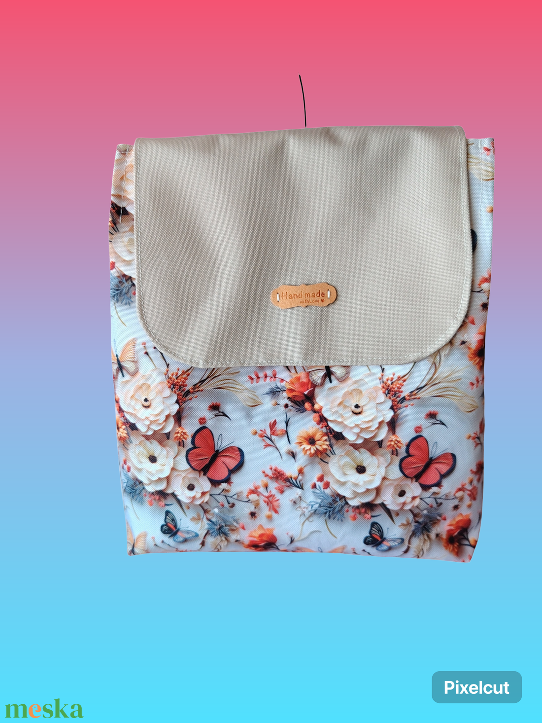 Betty hátizsák narancs - táska & tok - hátizsák - hátizsák - Meska.hu