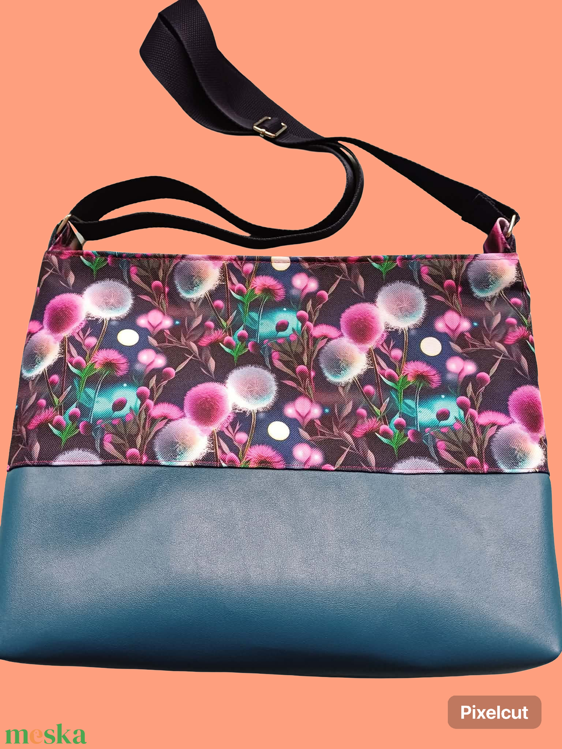 Clara crossbody táska pitypangos - táska & tok - kézitáska & válltáska - vállon átvethető táska - Meska.hu