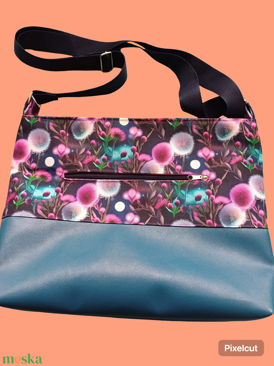 Clara crossbody táska pitypangos - táska & tok - kézitáska & válltáska - vállon átvethető táska - Meska.hu