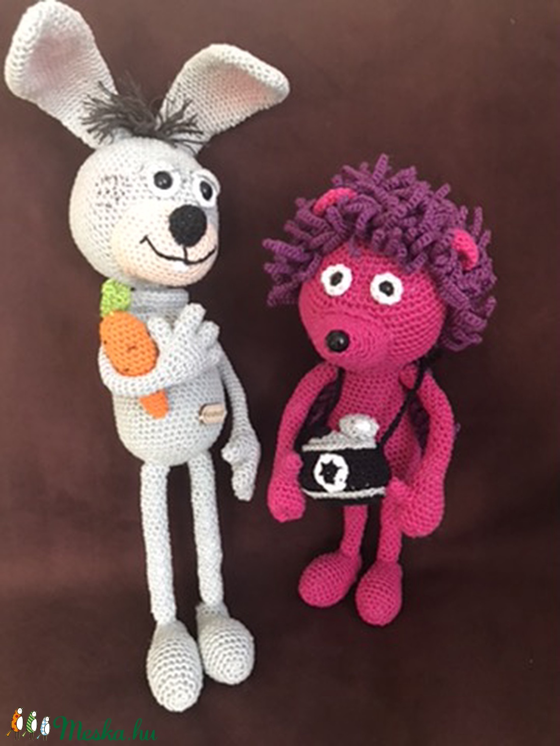 Ugrifüles és barátja Tüskéshátú - játék & sport - plüssállat & játékfigura - nyuszi - Meska.hu