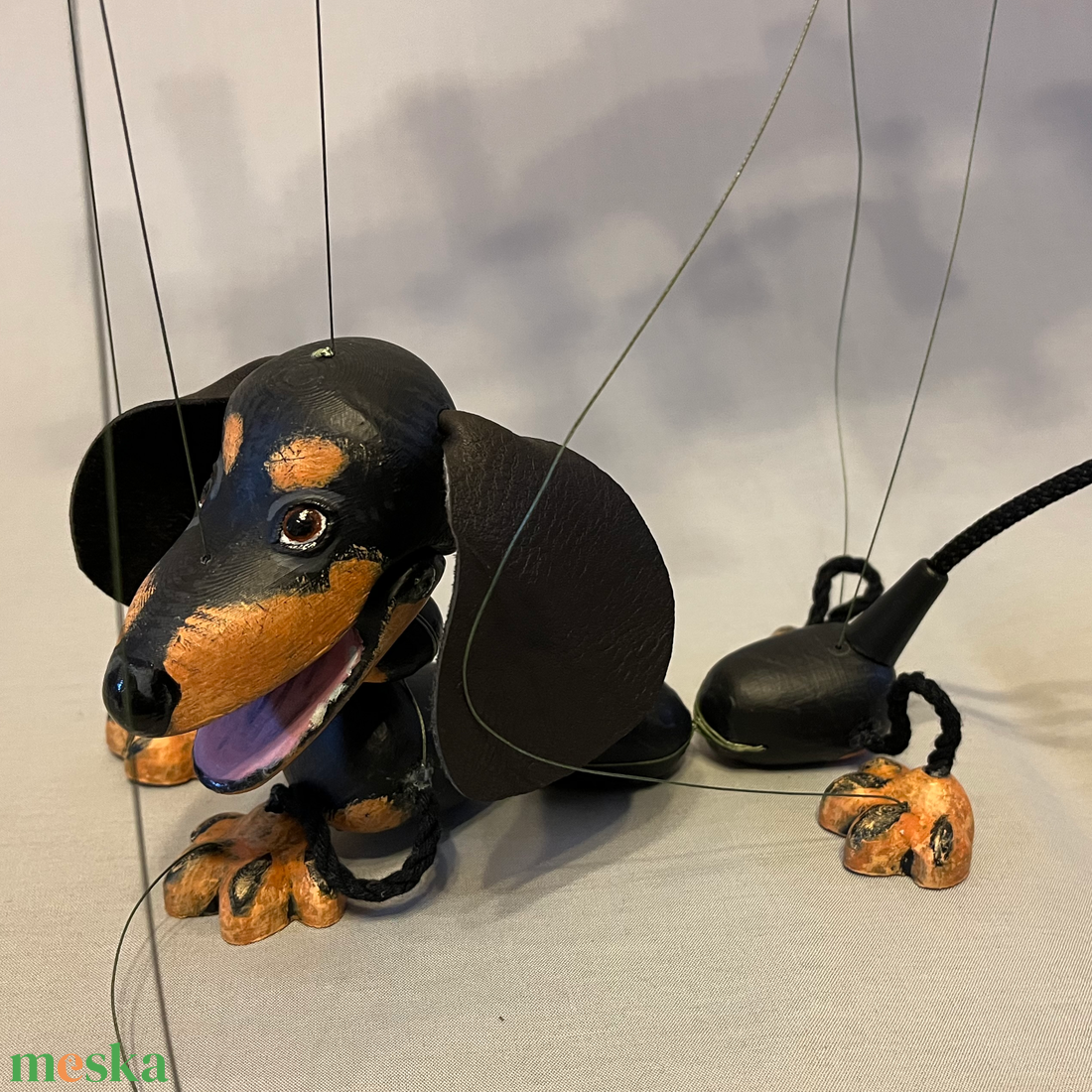 Marionett tacskó kutya - játék & sport - bábok - marionett - Meska.hu