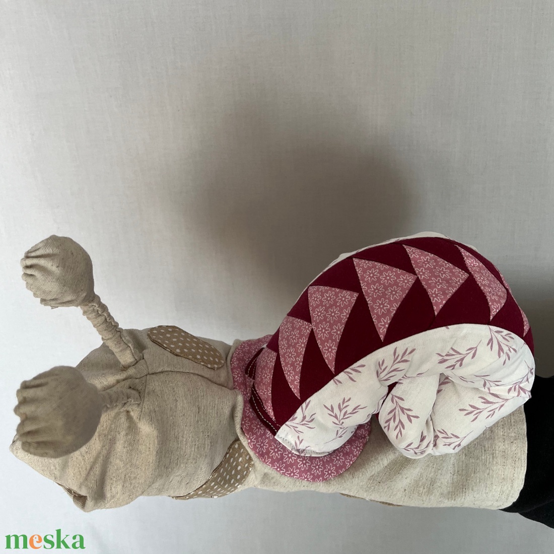 Csodacsiga báb - Rózsaszín - játék & sport - bábok - kesztyűbáb - Meska.hu