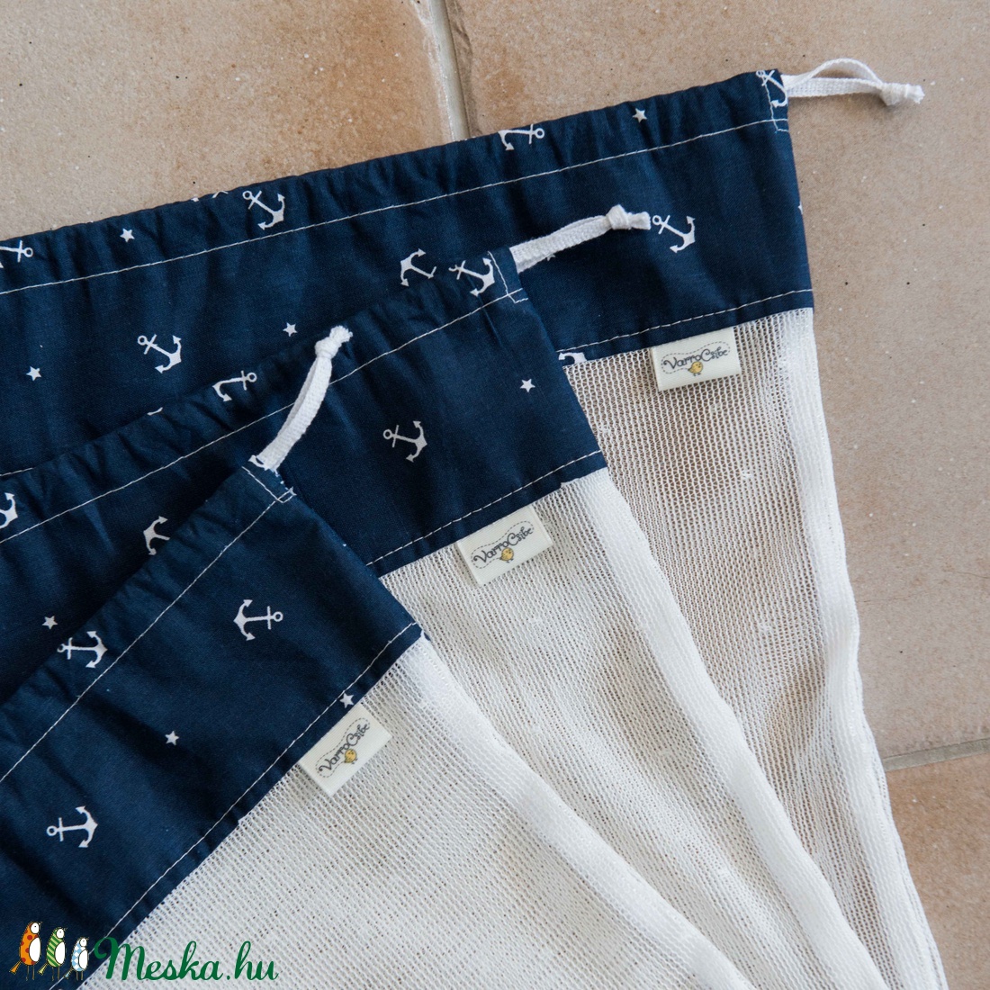 Textil zacskó csomag - S,M,L - Kék horgonyos - - Meska.hu Textil zacskó csomag - S,M,L - Kék horgonyos - - Meska.hu