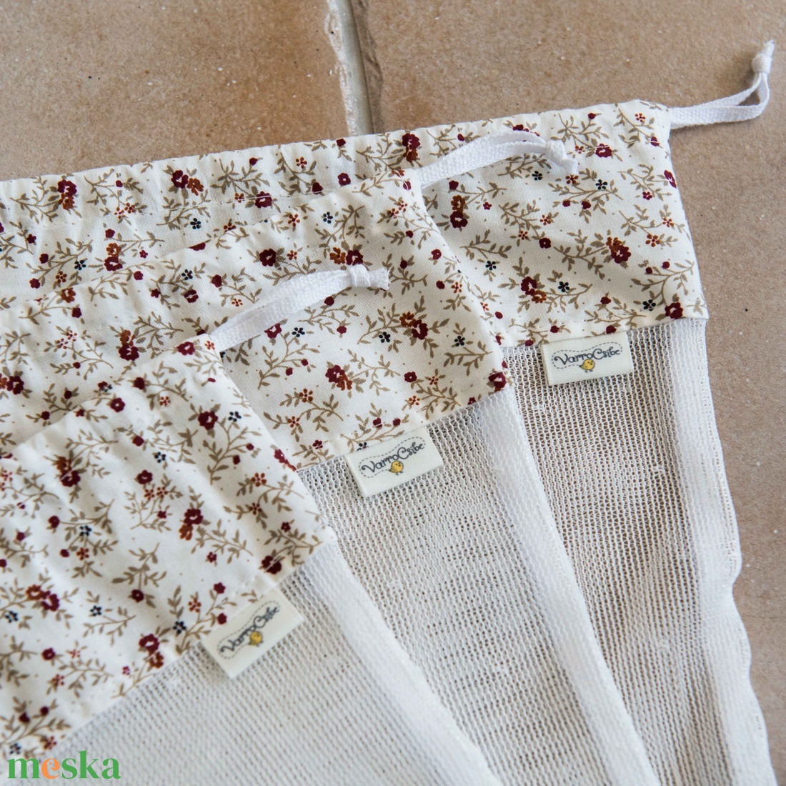 Textil zacskó csomag - S,M,L - Bordó apró virágos - - Meska.hu Textil zacskó csomag - S,M,L - Bordó apró virágos - - Meska.hu
