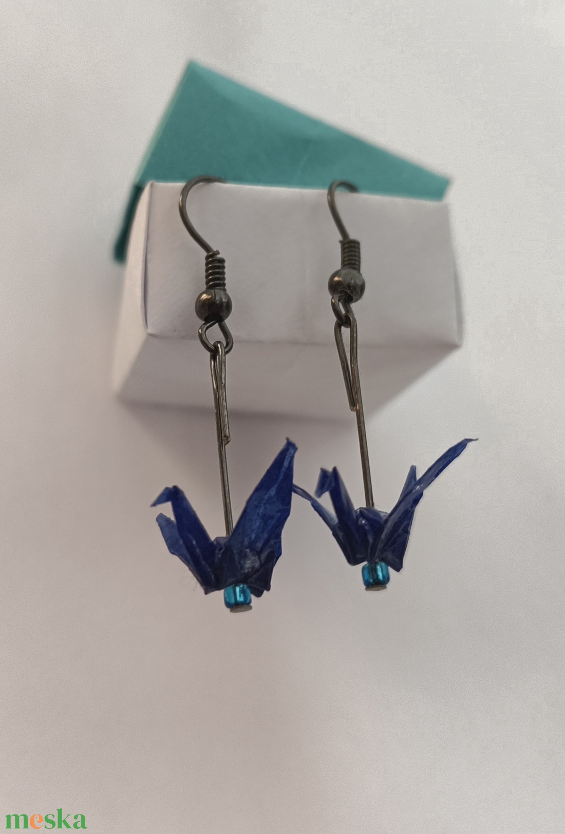 Origami daru fülbevaló - ékszer - fülbevaló - lógó fülbevaló - Meska.hu