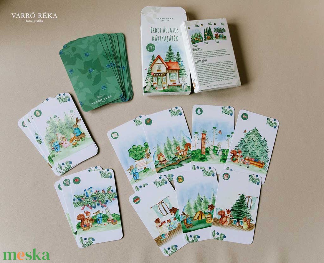 2 in 1 Erdei állatos kártyajáték - játék & sport - táblajáték és kártyajáték - kártya - Meska.hu 2 in 1 Erdei állatos kártyajáték - játék & sport - táblajáték és kártyajáték - kártya - Meska.hu