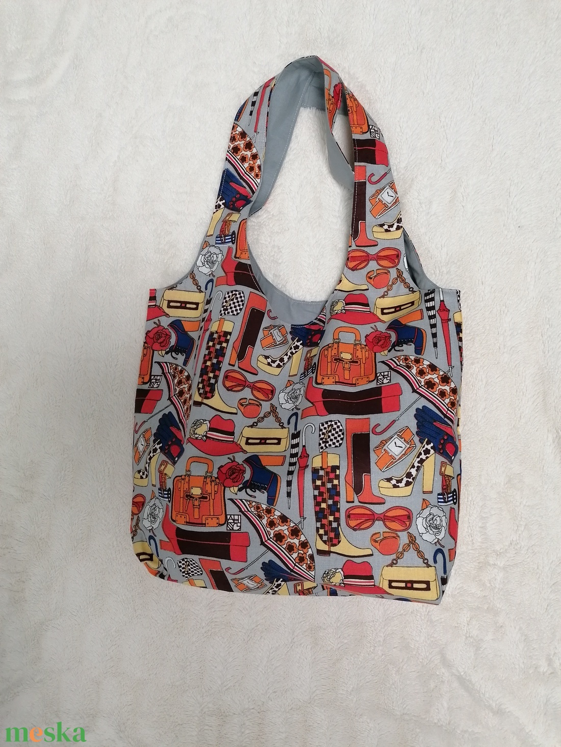 Rerto mintás válltáska - táska & tok - bevásárlás & shopper táska - shopper, textiltáska, szatyor - Meska.hu