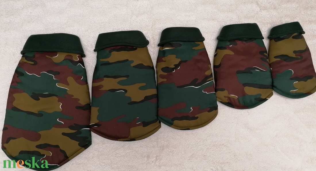 Kutyaruha terepmintás vizlepergetős,bélelt - otthon & életmód - kisállatoknak - kutyáknak - kutya ruházat - Meska.hu