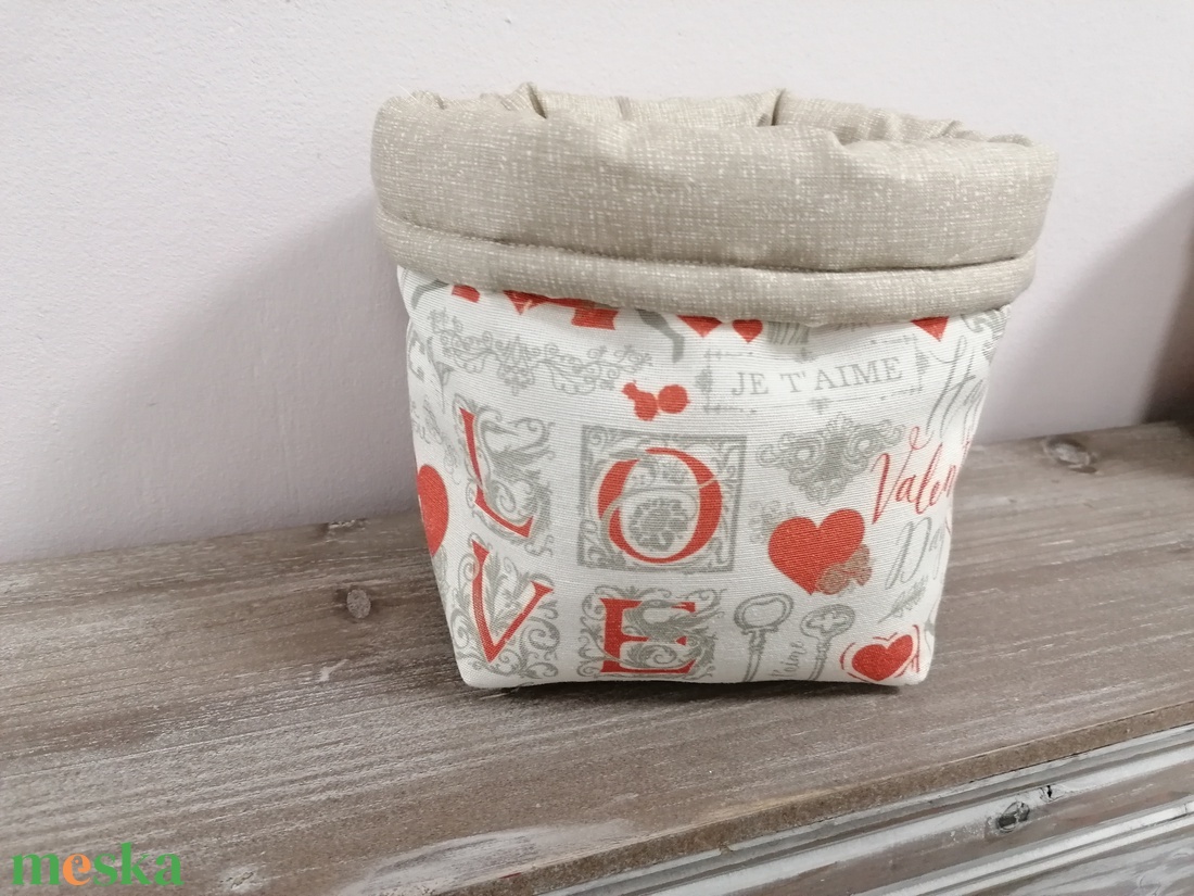 Valentin napi tároló  - otthon & életmód - tárolás & rendszerezés - tárolókosár - Meska.hu