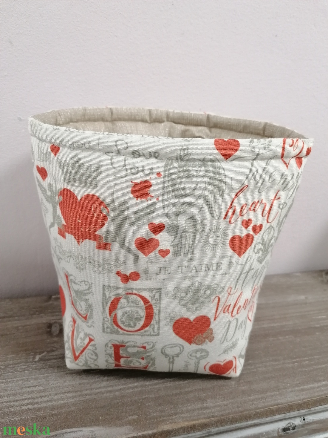 Valentin napi tároló  - otthon & életmód - tárolás & rendszerezés - tárolókosár - Meska.hu
