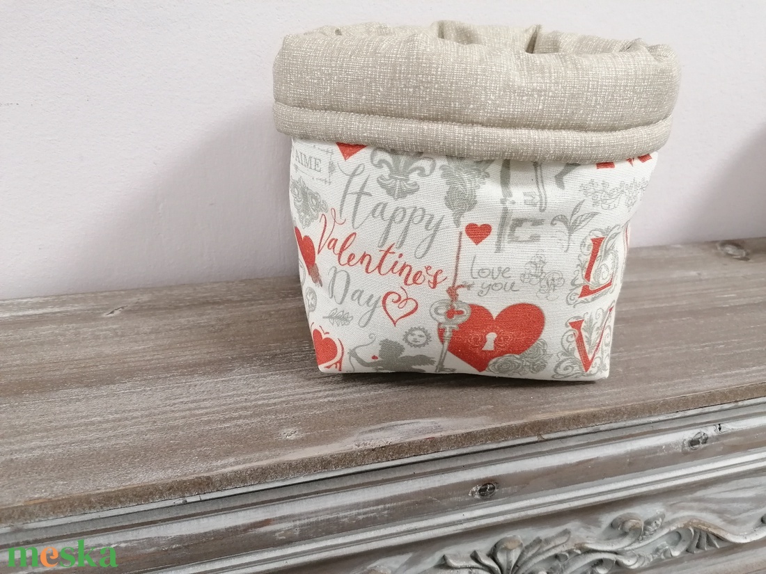 Valentin napi tároló  - otthon & életmód - tárolás & rendszerezés - tárolókosár - Meska.hu