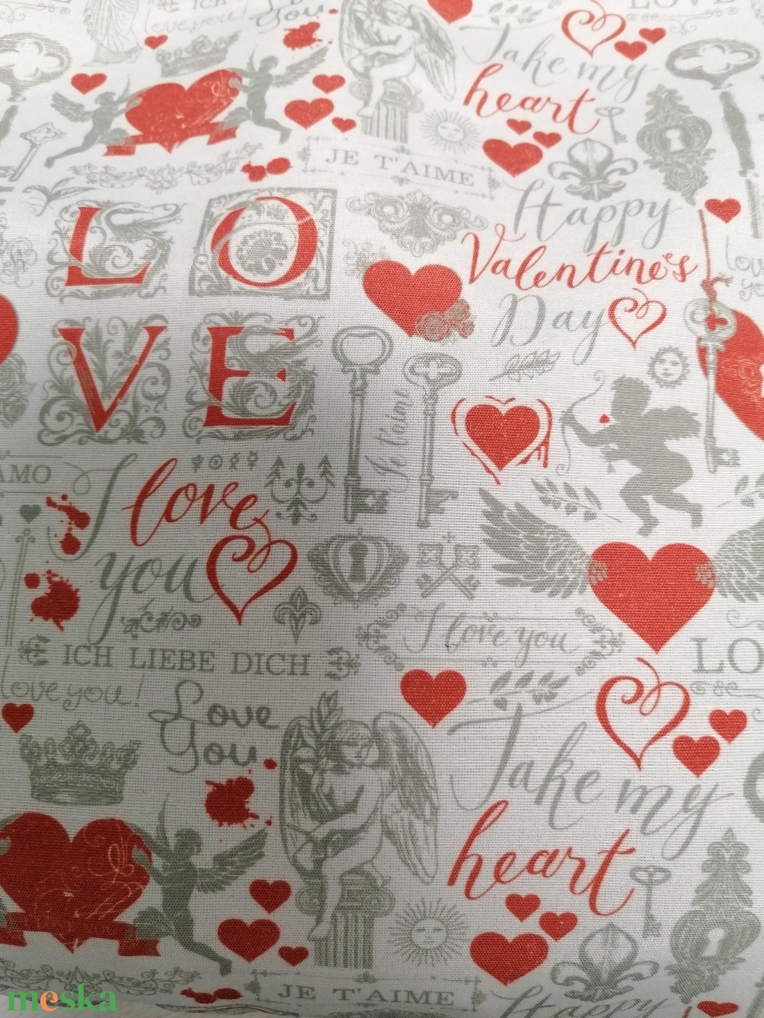 Válltáska Valentin napra - táska & tok - bevásárlás & shopper táska - shopper, textiltáska, szatyor - Meska.hu