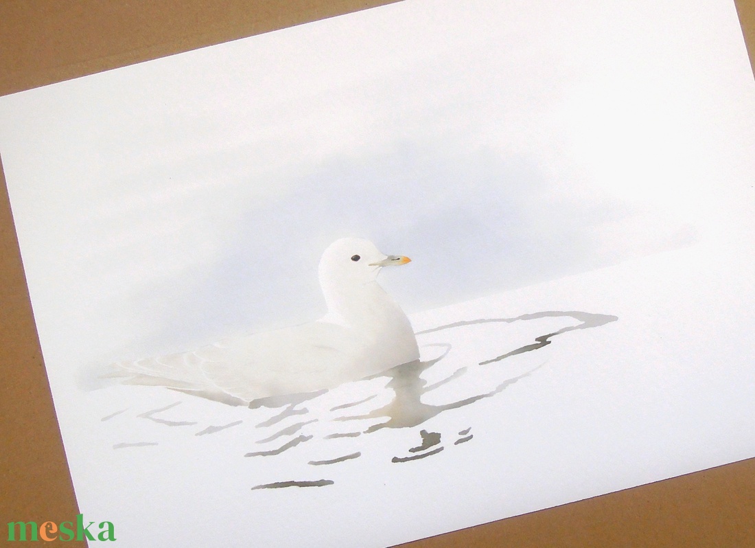 Öreg nászruhás hósirály A4 giclée művészeti nyomat - otthon & életmód - dekoráció - kép & falikép - kép & falikép - Meska.hu