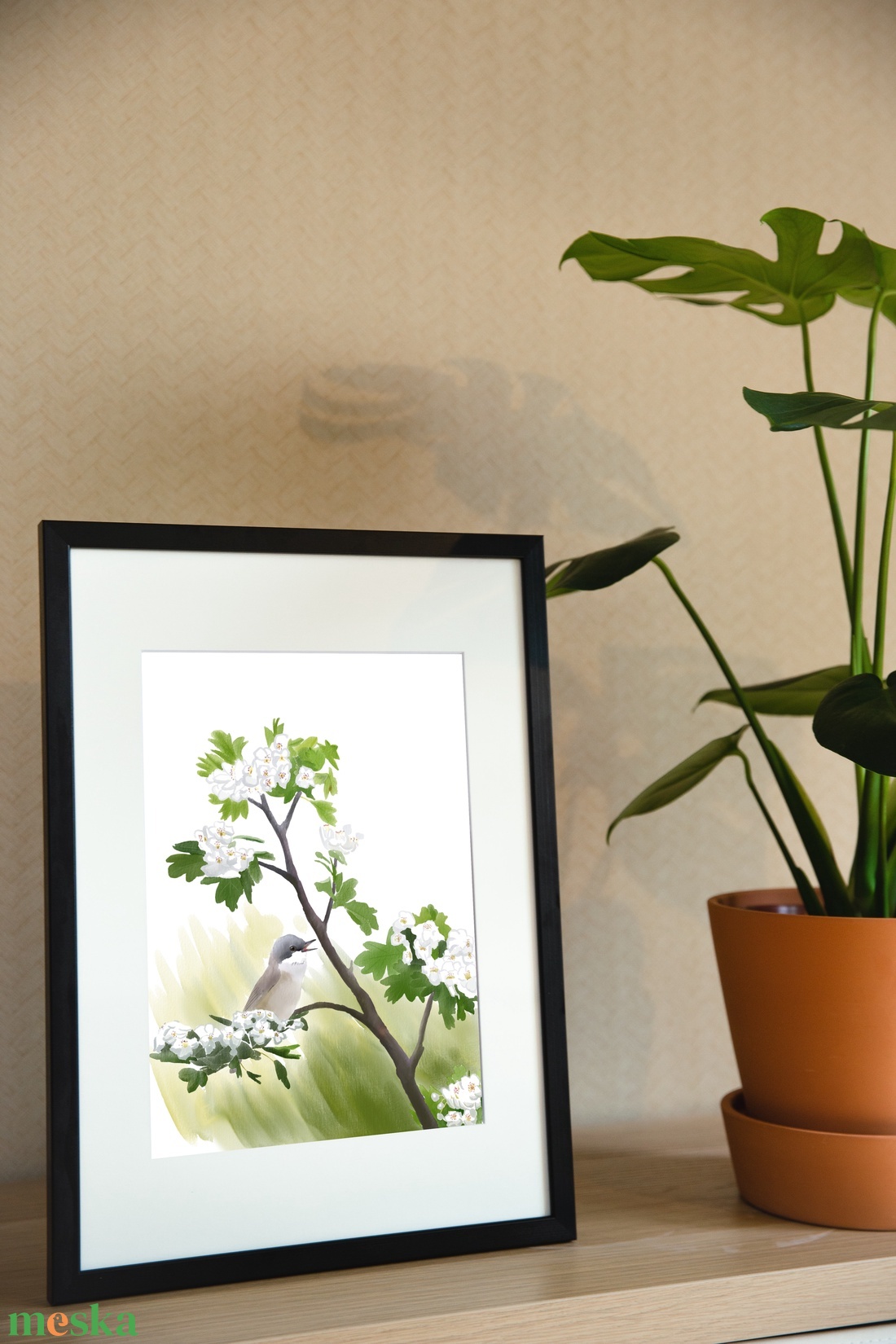 Virágzó galagonyán éneklő kis poszáta - A4 giclée művészeti nyomat - otthon & életmód - dekoráció - kép & falikép - kép & falikép - Meska.hu Virágzó galagonyán éneklő kis poszáta - A4 giclée művészeti nyomat - otthon & életmód - dekoráció - kép & falikép - kép & falikép - Meska.hu
