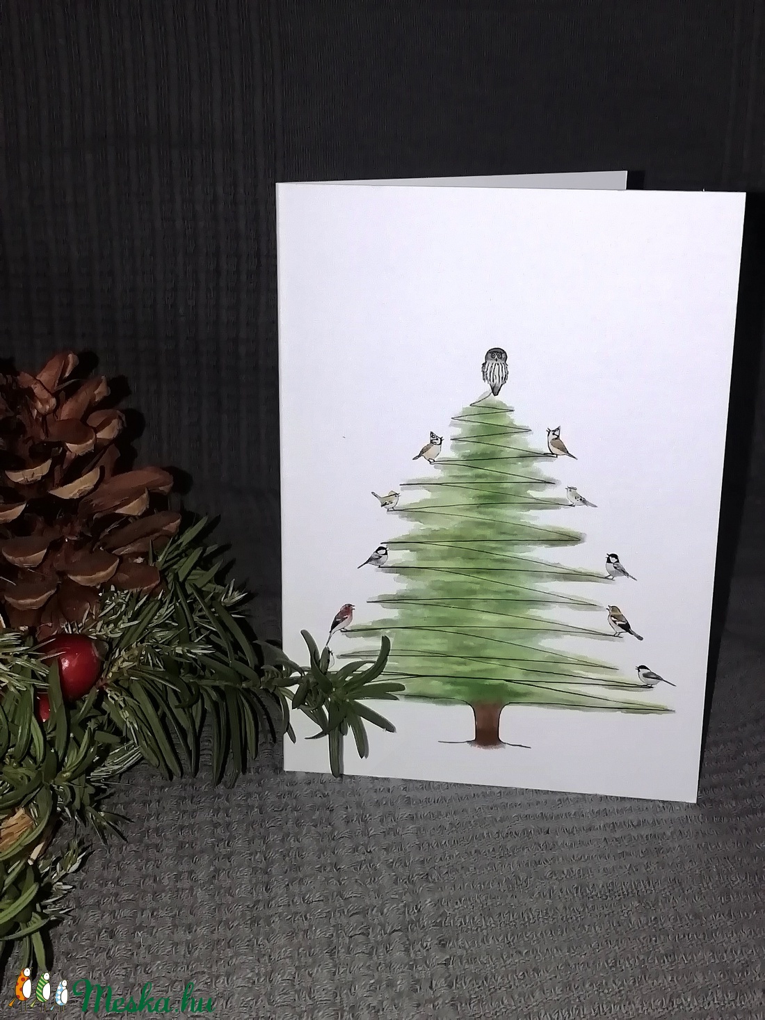 Karácsonyi üdvözlőlap madaras illusztrációval - karácsony - karácsonyi ajándékozás - karácsonyi képeslap, üdvözlőlap, ajándékkísérő - Meska.hu Karácsonyi üdvözlőlap madaras illusztrációval - karácsony - karácsonyi ajándékozás - karácsonyi képeslap, üdvözlőlap, ajándékkísérő - Meska.hu