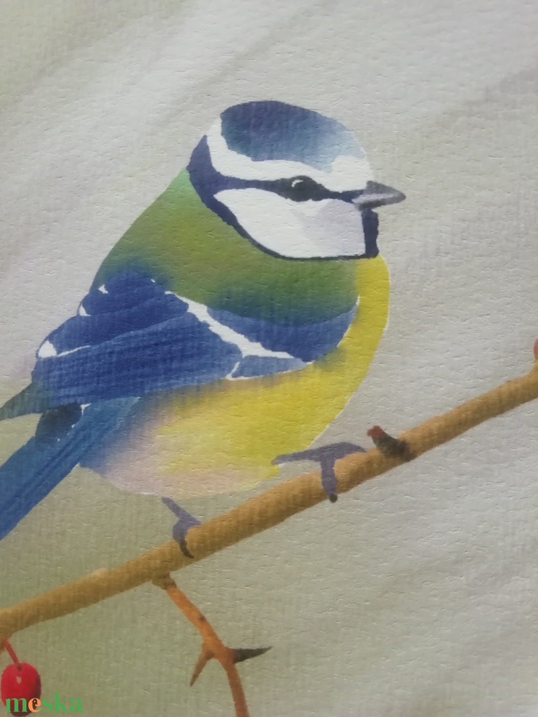 Kék cinege - Limitált példányszámú A4 giclée művészeti nyomat - művészet - grafika & illusztráció - művészi nyomat - Meska.hu