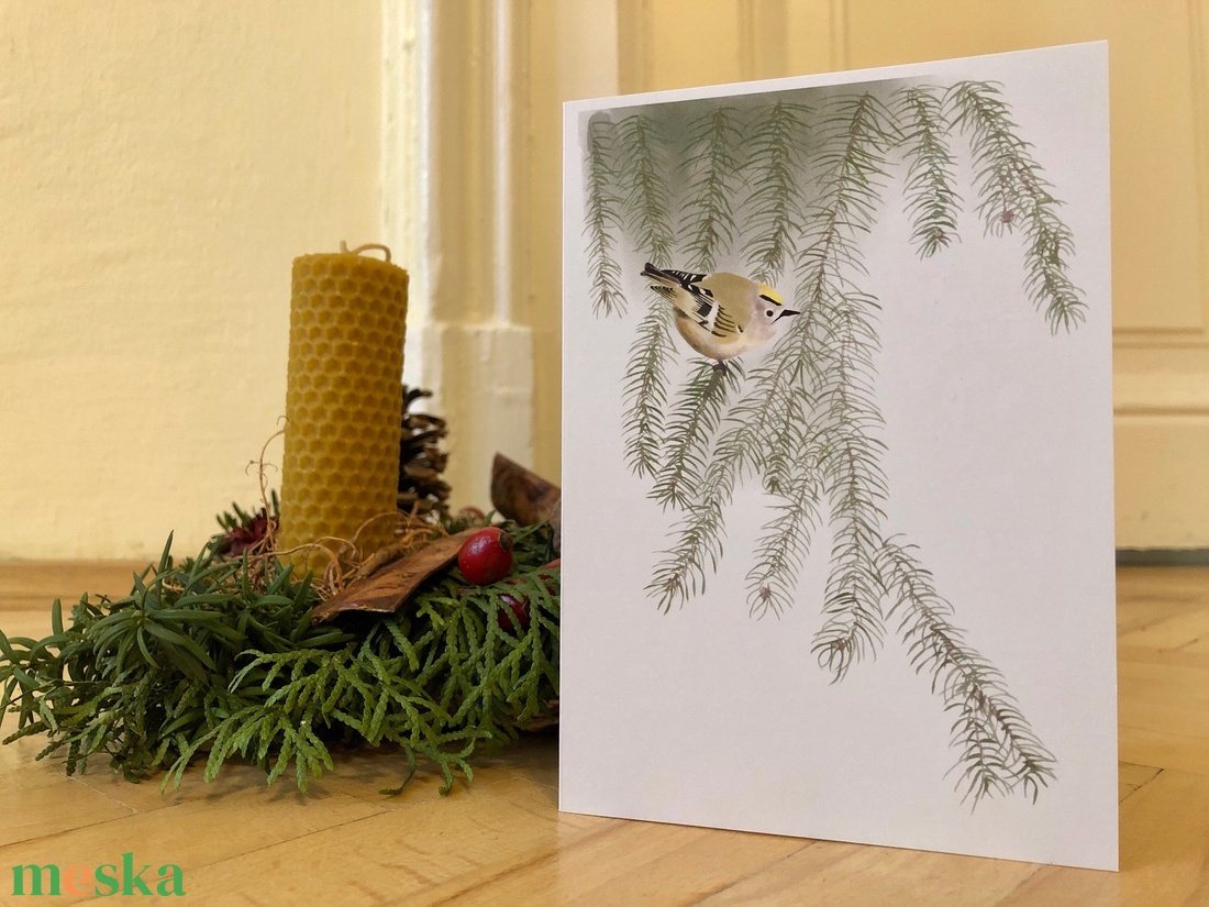 Madaras karácsonyi üdvözlőlapok (4 darabos szett) - otthon & életmód - papír, írószer - ajándékozás kellékei - képeslap, üdvözlőlap - Meska.hu