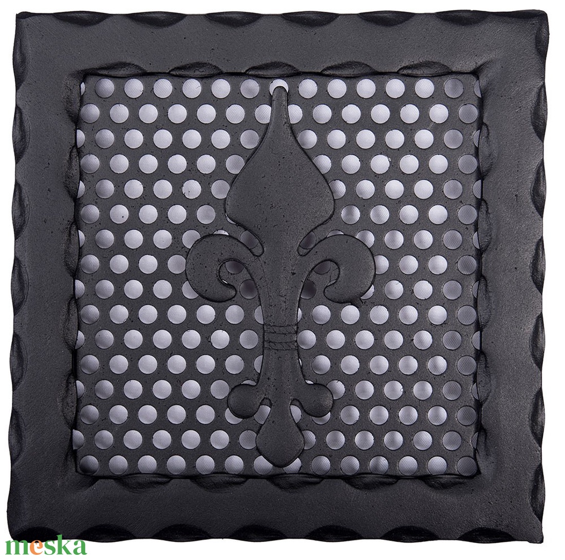 Kovácsoltvas kandalló szellőzőrács - 220 x 220 mm - otthon & életmód - ház & kert - kandalló tartozék - Meska.hu