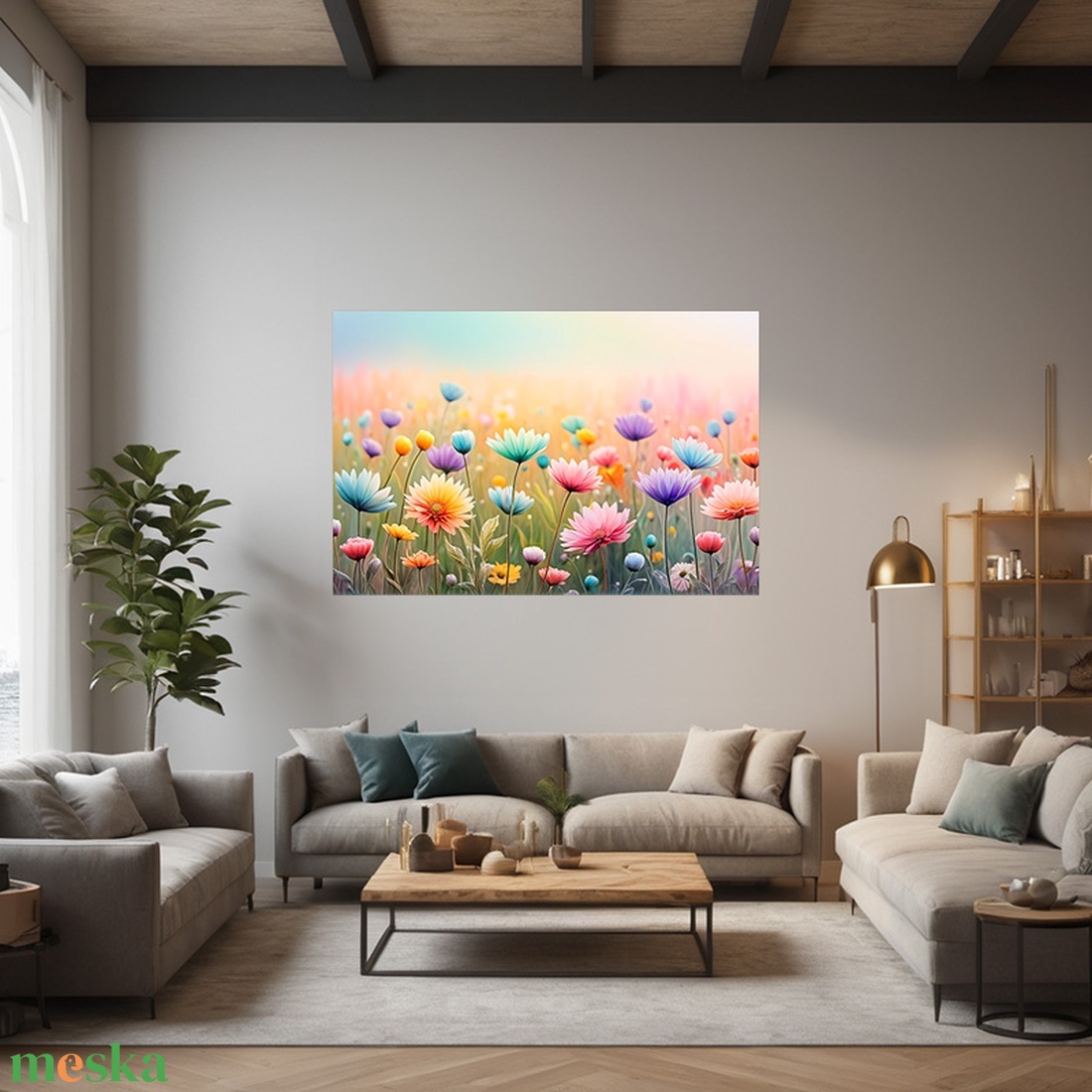 Színes virágok a réten 2 virágos falikép - vászonkép 60x40 cm - művészet - grafika & illusztráció - művészi nyomat - Meska.hu Színes virágok a réten 2 virágos falikép - vászonkép 60x40 cm - művészet - grafika & illusztráció - művészi nyomat - Meska.hu