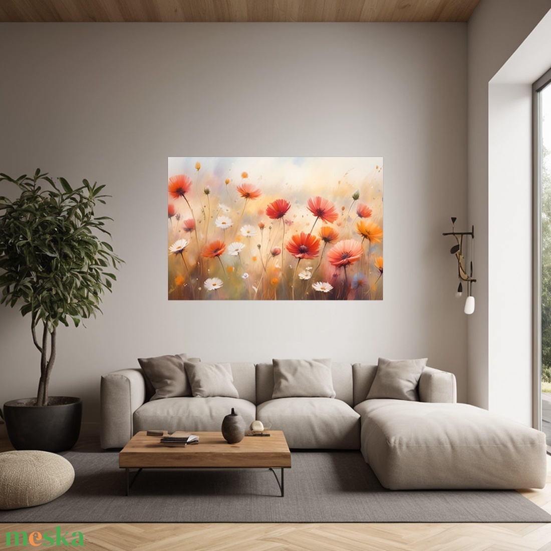 Színes virágok a mezőn - vászonkép 60x40 cm - otthon & életmód - dekoráció - kép & falikép - vászonkép - Meska.hu Színes virágok a mezőn - vászonkép 60x40 cm - otthon & életmód - dekoráció - kép & falikép - vászonkép - Meska.hu