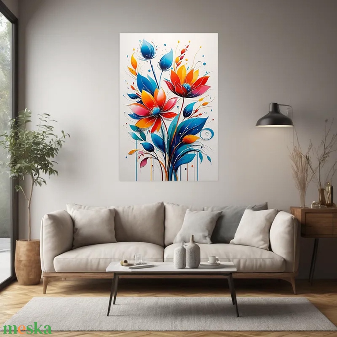 Színes virágok virágos falikép. Absztrakt vászonkép 40x60 cm - otthon & életmód - dekoráció - kép & falikép - vászonkép - Meska.hu Színes virágok virágos falikép. Absztrakt vászonkép 40x60 cm - otthon & életmód - dekoráció - kép & falikép - vászonkép - Meska.hu