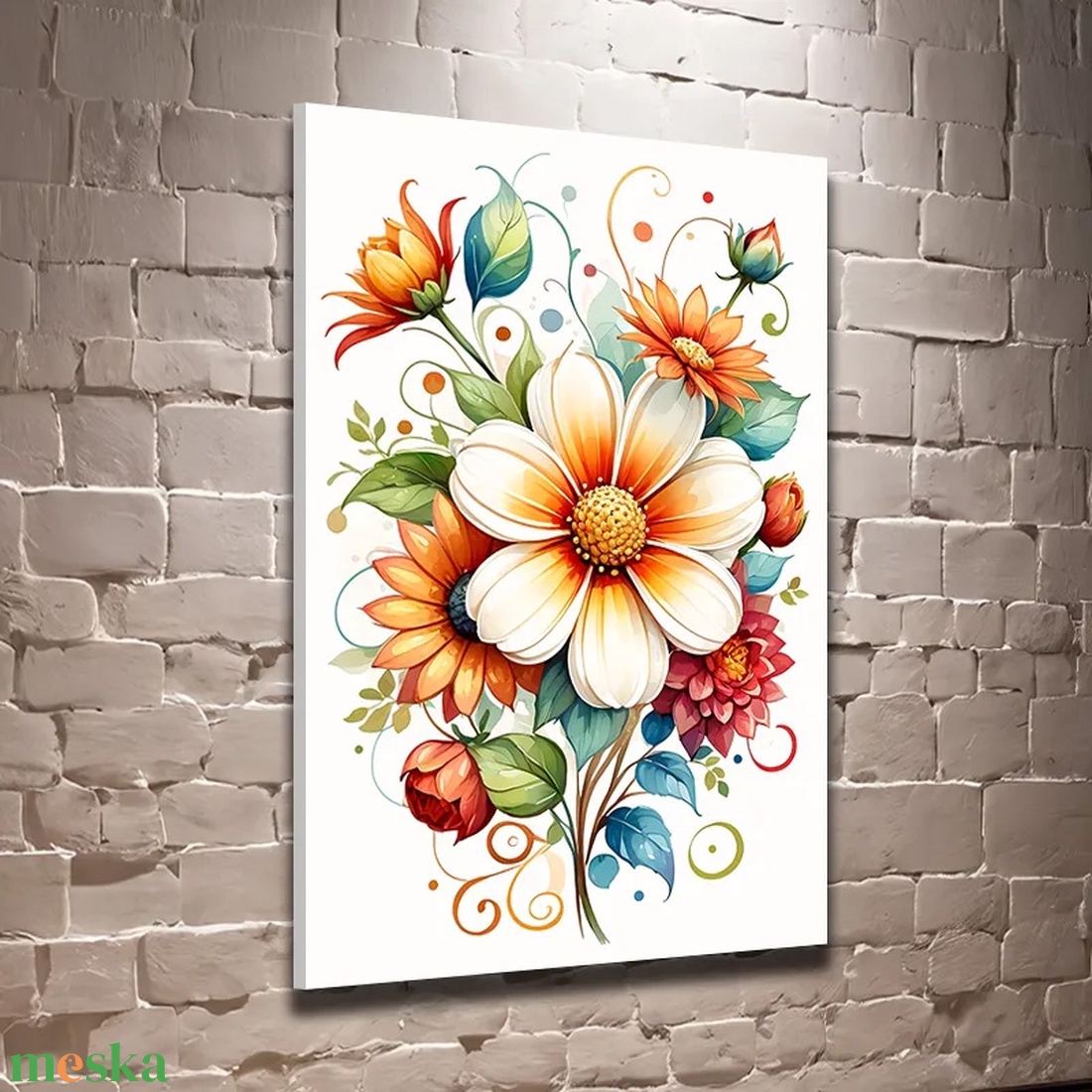 Színes absztrakt virágok 1 virágos falikép. Vászonkép 40x60 cm - otthon & életmód - dekoráció - kép & falikép - vászonkép - Meska.hu Színes absztrakt virágok 1 virágos falikép. Vászonkép 40x60 cm - otthon & életmód - dekoráció - kép & falikép - vászonkép - Meska.hu