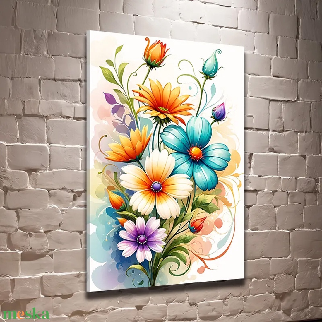 Színes absztrakt virágok 2 virágos falikép. Vászonkép 40x60 cm - otthon & életmód - dekoráció - kép & falikép - vászonkép - Meska.hu Színes absztrakt virágok 2 virágos falikép. Vászonkép 40x60 cm - otthon & életmód - dekoráció - kép & falikép - vászonkép - Meska.hu