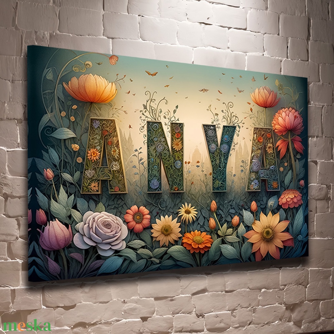 ANYA felirat virágokkal 3 vászonkép 60x40 cm - otthon & életmód - dekoráció - kép & falikép - vászonkép - Meska.hu ANYA felirat virágokkal 3 vászonkép 60x40 cm - otthon & életmód - dekoráció - kép & falikép - vászonkép - Meska.hu