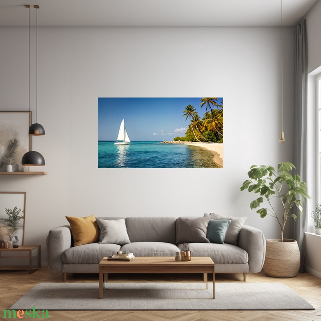 Vitorlás a trópusi tengerparton tájkép - vászonkép 60x34 cm - otthon & életmód - dekoráció - kép & falikép - vászonkép - Meska.hu Vitorlás a trópusi tengerparton tájkép - vászonkép 60x34 cm - otthon & életmód - dekoráció - kép & falikép - vászonkép - Meska.hu