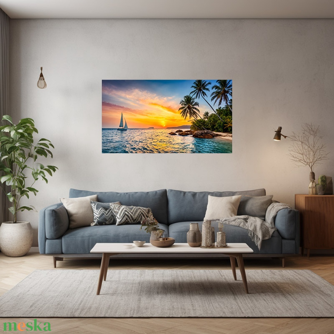 Vitorlás a trópusi naplementében tájkép - vászonkép 60x34 cm - otthon & életmód - dekoráció - kép & falikép - vászonkép - Meska.hu Vitorlás a trópusi naplementében tájkép - vászonkép 60x34 cm - otthon & életmód - dekoráció - kép & falikép - vászonkép - Meska.hu