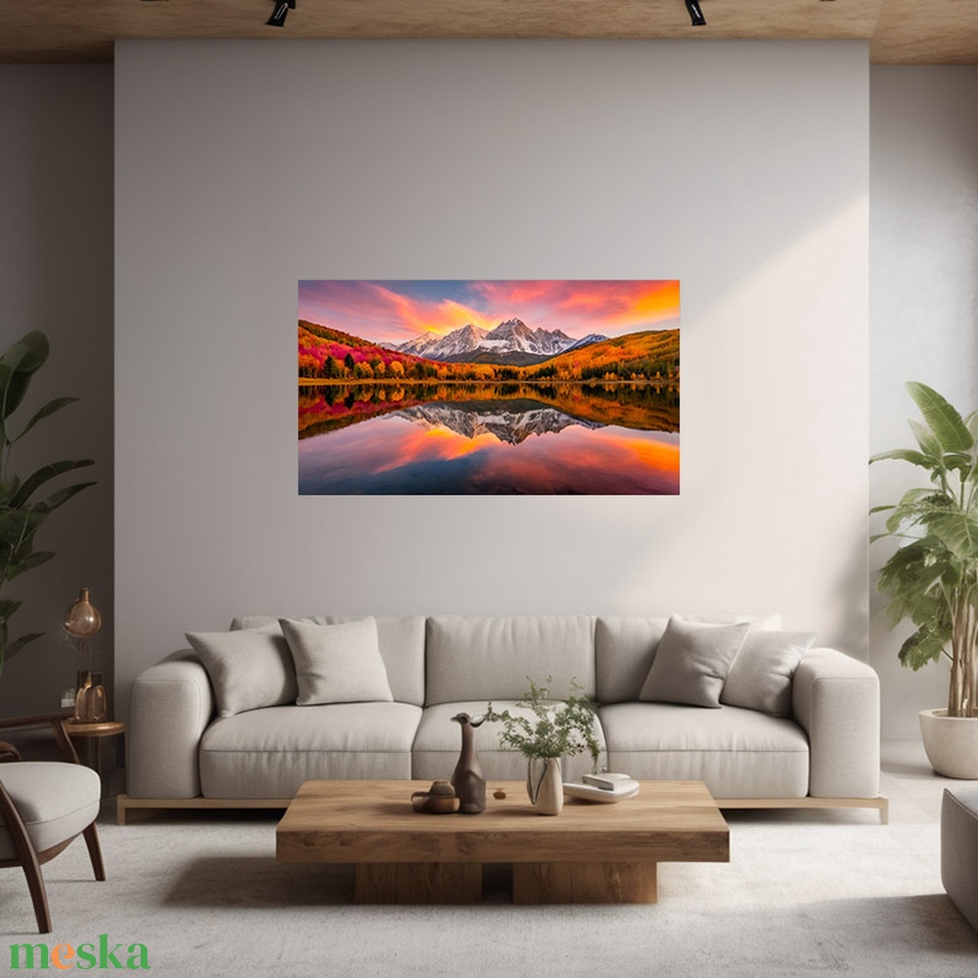 Őszi színek az izzó naplementében, hegyek tükörképe a tó vizében tájkép - vászonkép 60x34 cm - otthon & életmód - dekoráció - kép & falikép - vászonkép - Meska.hu Őszi színek az izzó naplementében, hegyek tükörképe a tó vizében tájkép - vászonkép 60x34 cm - otthon & életmód - dekoráció - kép & falikép - vászonkép - Meska.hu
