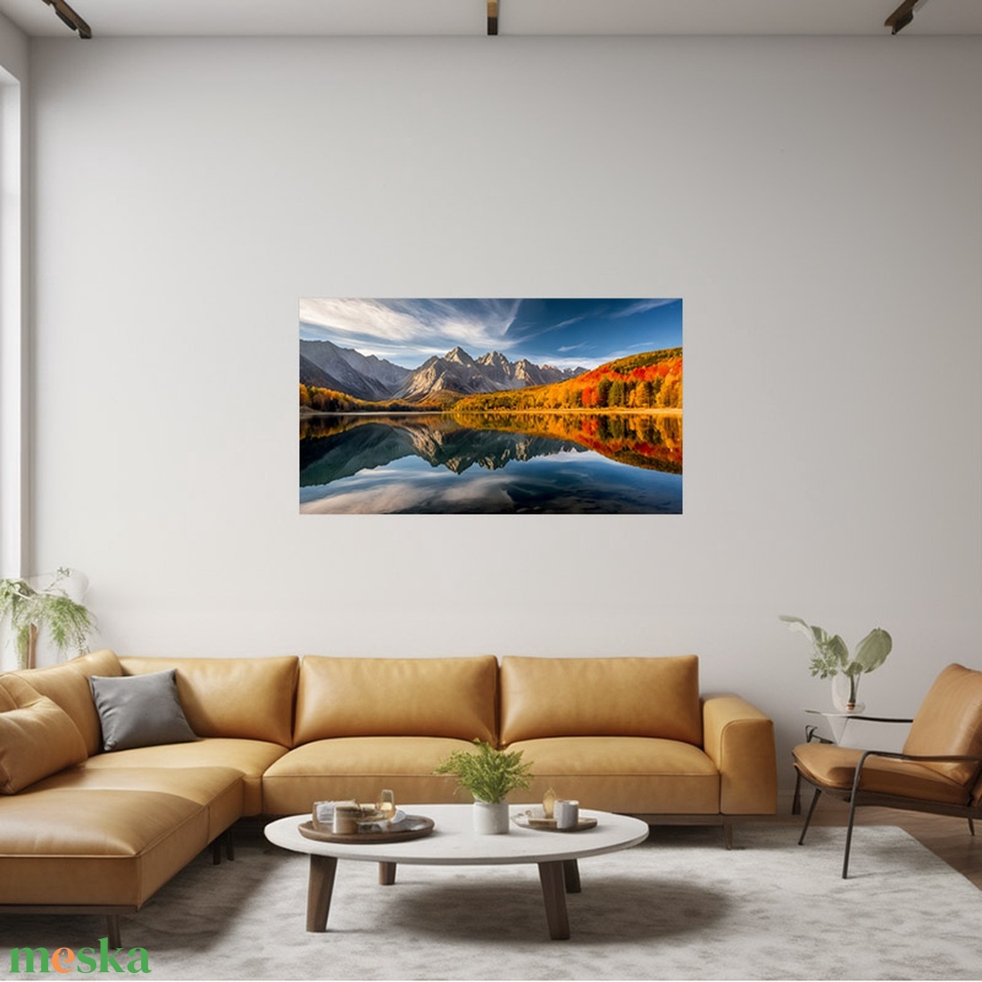 Hegyek tükörképe a tavon az ősz színeiben tájkép - vászonkép 60x34 cm - otthon & életmód - dekoráció - kép & falikép - vászonkép - Meska.hu Hegyek tükörképe a tavon az ősz színeiben tájkép - vászonkép 60x34 cm - otthon & életmód - dekoráció - kép & falikép - vászonkép - Meska.hu