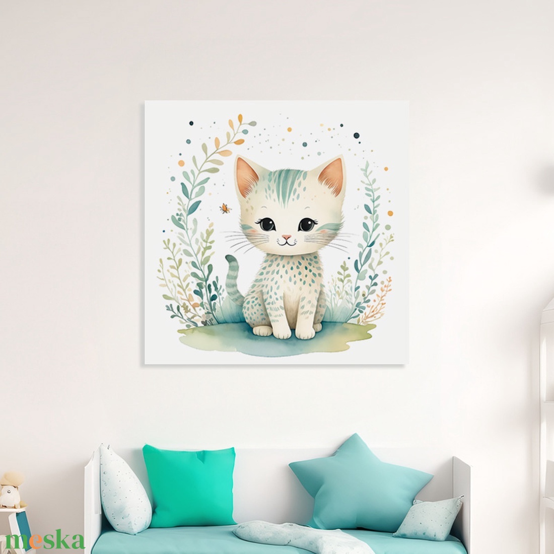 Aranyos kiscica illusztráció babaszoba dekoráció gyerekszoba falikép - vászonkép 40x40 cm - otthon & életmód - babaszoba, gyerekszoba - babaszoba kép - Meska.hu Aranyos kiscica illusztráció babaszoba dekoráció gyerekszoba falikép - vászonkép 40x40 cm - otthon & életmód - babaszoba, gyerekszoba - babaszoba kép - Meska.hu