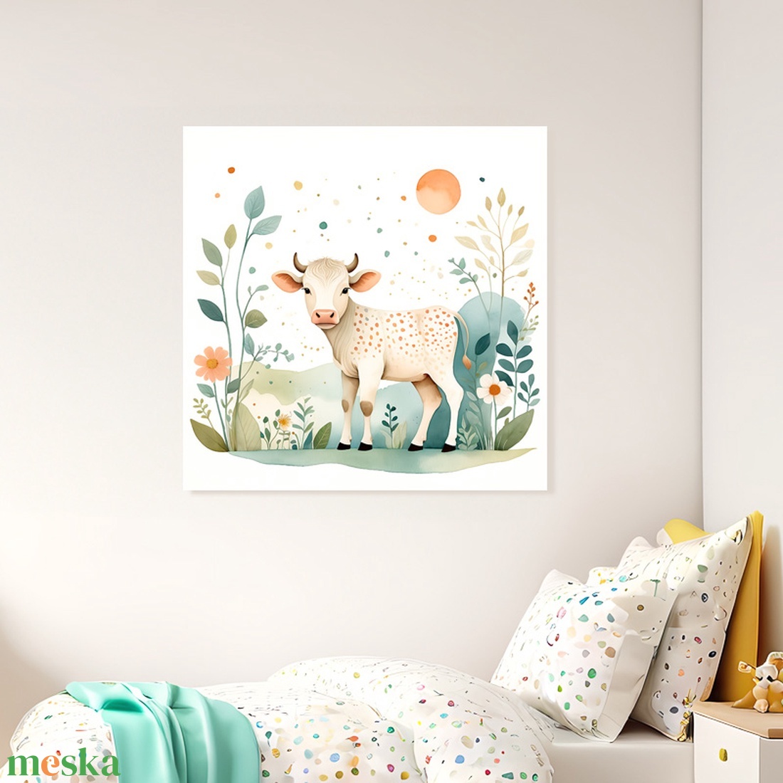 Aranyos kis tehén illusztráció babaszoba dekoráció gyerekszoba falikép - vászonkép 40x40 cm - otthon & életmód - babaszoba, gyerekszoba - babaszoba kép - Meska.hu Aranyos kis tehén illusztráció babaszoba dekoráció gyerekszoba falikép - vászonkép 40x40 cm - otthon & életmód - babaszoba, gyerekszoba - babaszoba kép - Meska.hu